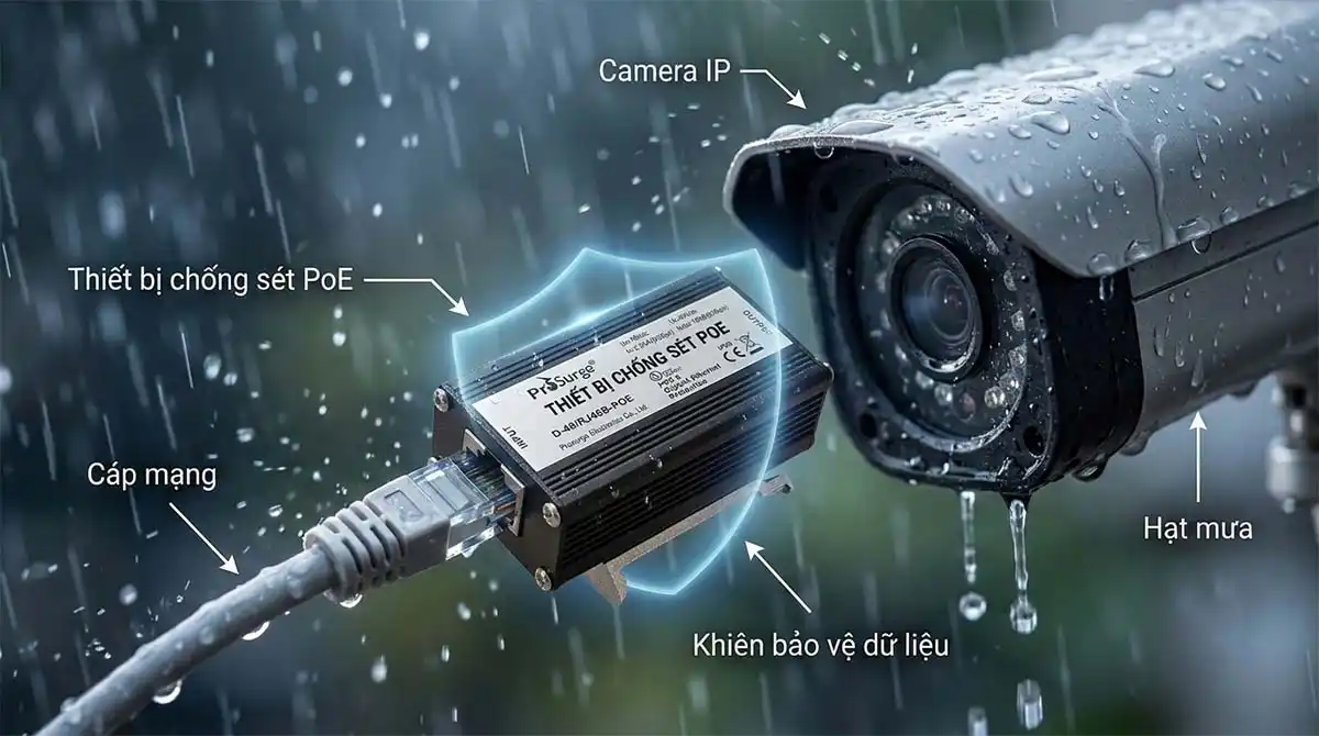 Camera Ngoài Trời Chống Sét Bằng Cách Nào